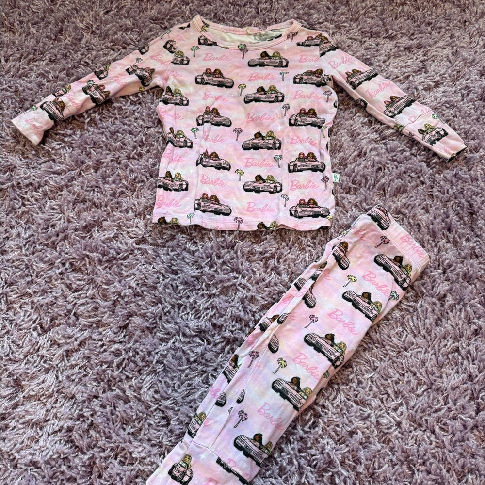 Posh Peanut Pink Barbie Car Pajama Set